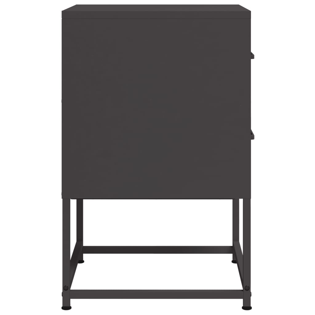 Comodini 2 pz Neri 36x39x60,5 cm in Acciaio 846459