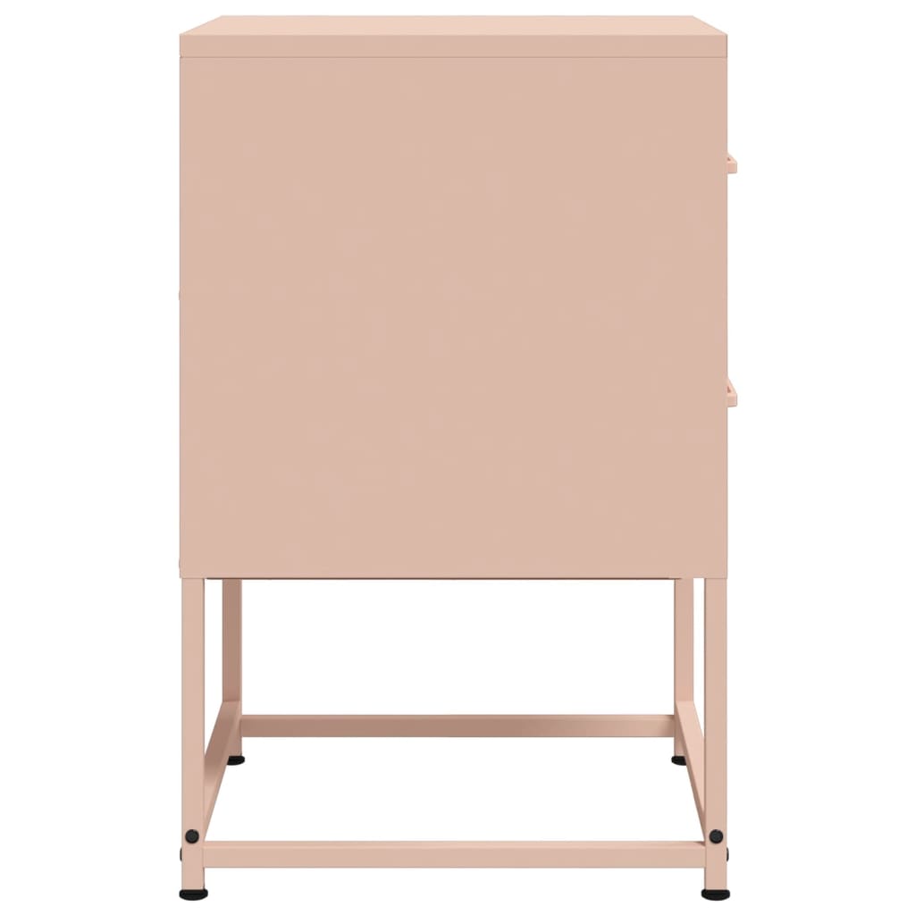 Comodini 2 pz Rosa 36x39x60,5 cm in Acciaio 846461