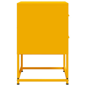 Comodino-Tavolino da notte Giallo Senape 36x39x60,5 cm in Acciaio 493428
