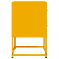 Comodini 2 pz Giallo Senape 36x39x60,5 cm in Acciaio 846465