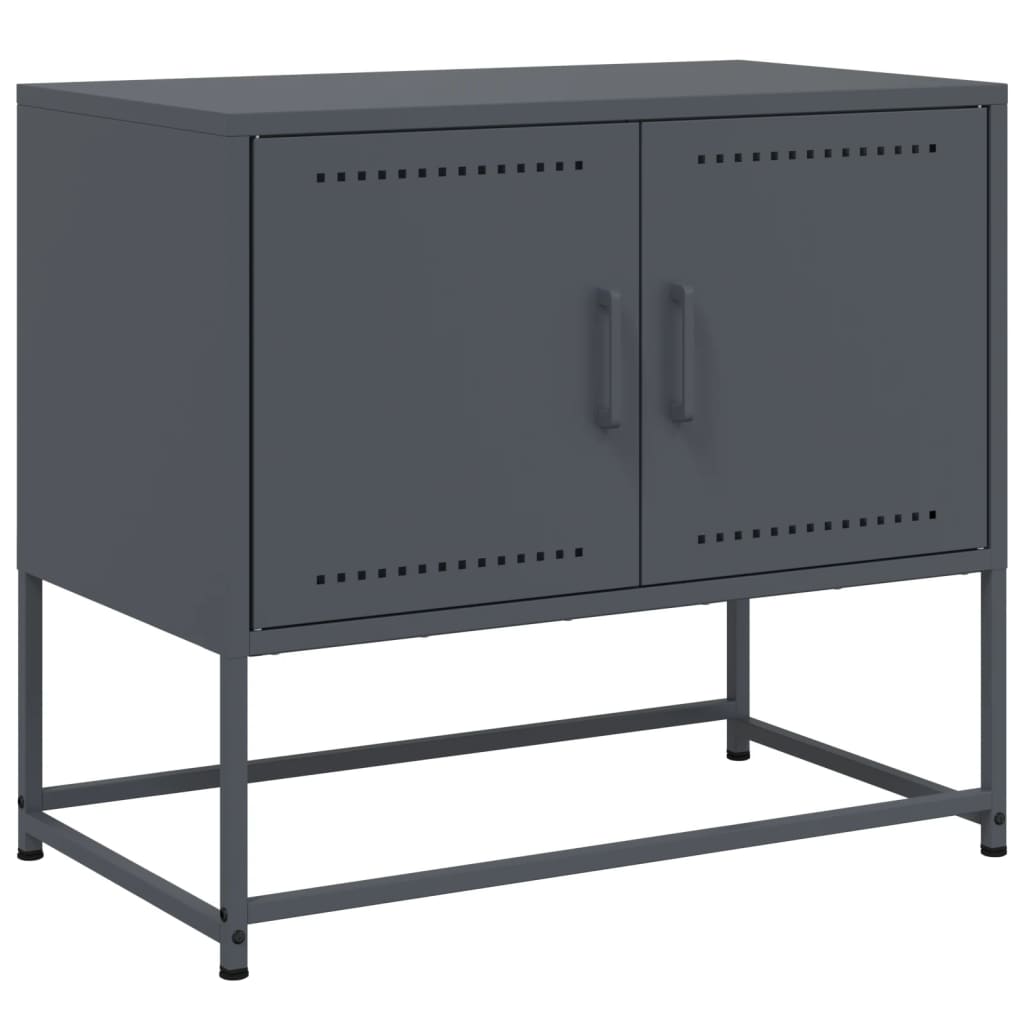 Mobile TV-Credenza TV-Console TV Antracite 68,5x39x60,5 cm in Acciaio