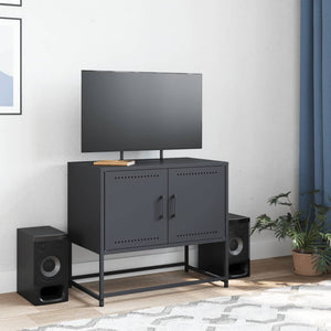 Mobile TV-Credenza TV-Console TV Antracite 68,5x39x60,5 cm in Acciaio