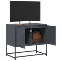 Mobile TV-Credenza TV-Console TV Antracite 68,5x39x60,5 cm in Acciaio