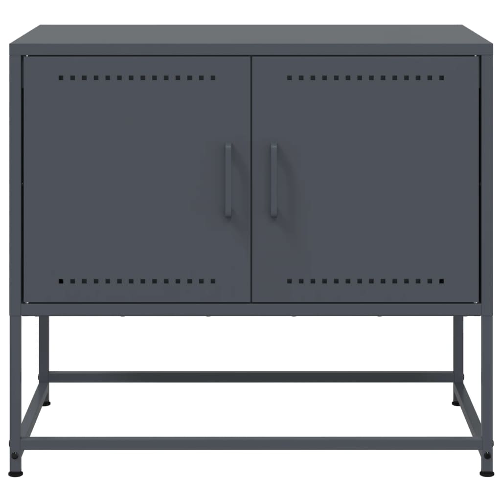 Mobile TV-Credenza TV-Console TV Antracite 68,5x39x60,5 cm in Acciaio