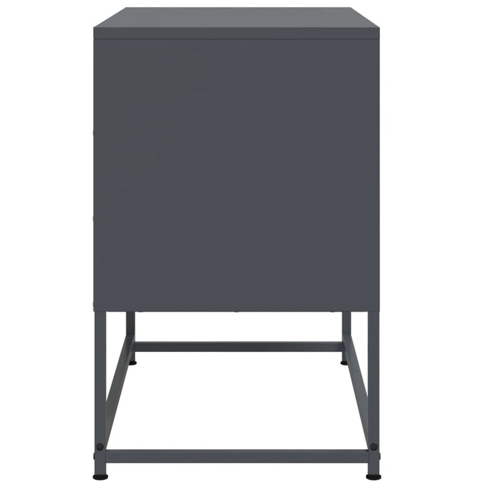 Mobile TV-Credenza TV-Console TV Antracite 68,5x39x60,5 cm in Acciaio