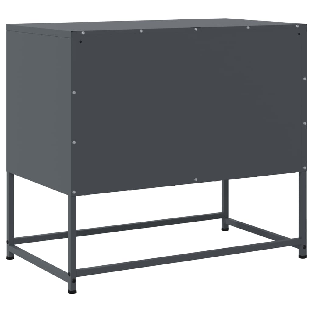 Mobile TV-Credenza TV-Console TV Antracite 68,5x39x60,5 cm in Acciaio