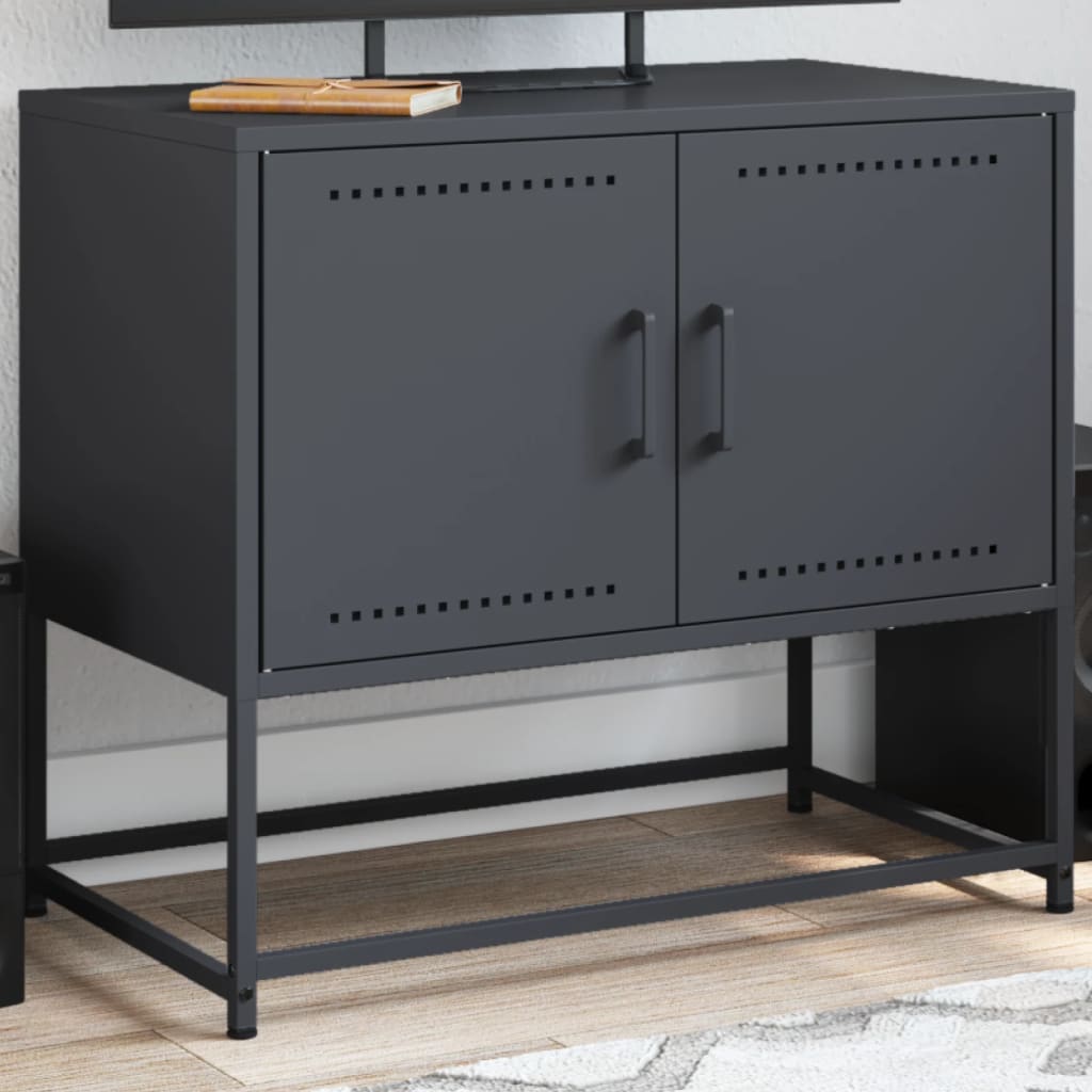 Mobile TV-Credenza TV-Console TV Antracite 68,5x39x60,5 cm in Acciaio