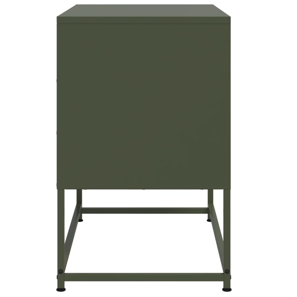 Mobile TV Verde Oliva 68,5x39x60,5 cm in Acciaio 846474