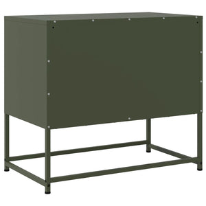 Mobile TV Verde Oliva 68,5x39x60,5 cm in Acciaio 846474