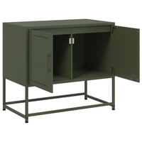 Mobile TV Verde Oliva 68,5x39x60,5 cm in Acciaio 846474