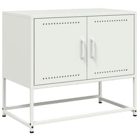 Mobile TV-Credenza TV-Console TV Bianco 68,5x39x60,5 cm in Acciaio
