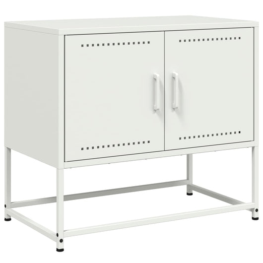 Mobile TV-Credenza TV-Console TV Bianco 68,5x39x60,5 cm in Acciaio