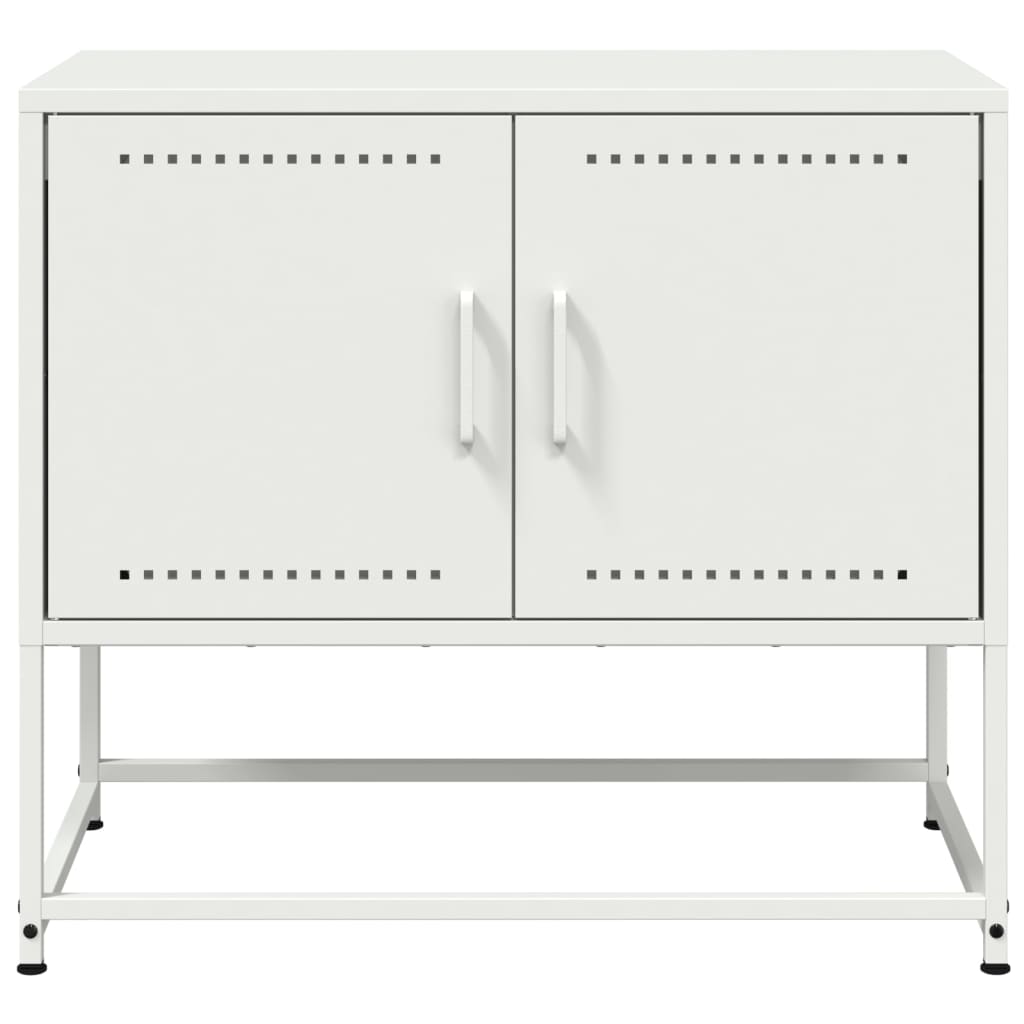 Mobile TV-Credenza TV-Console TV Bianco 68,5x39x60,5 cm in Acciaio