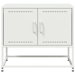Mobile TV-Credenza TV-Console TV Bianco 68,5x39x60,5 cm in Acciaio