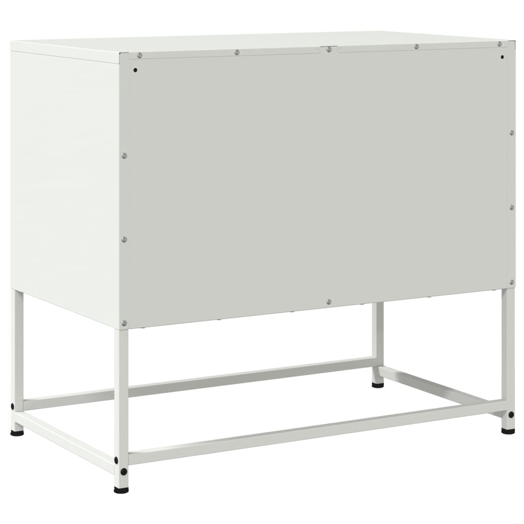 Mobile TV-Credenza TV-Console TV Bianco 68,5x39x60,5 cm in Acciaio