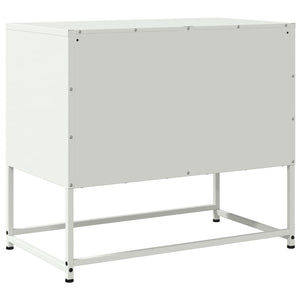 Mobile TV-Credenza TV-Console TV Bianco 68,5x39x60,5 cm in Acciaio