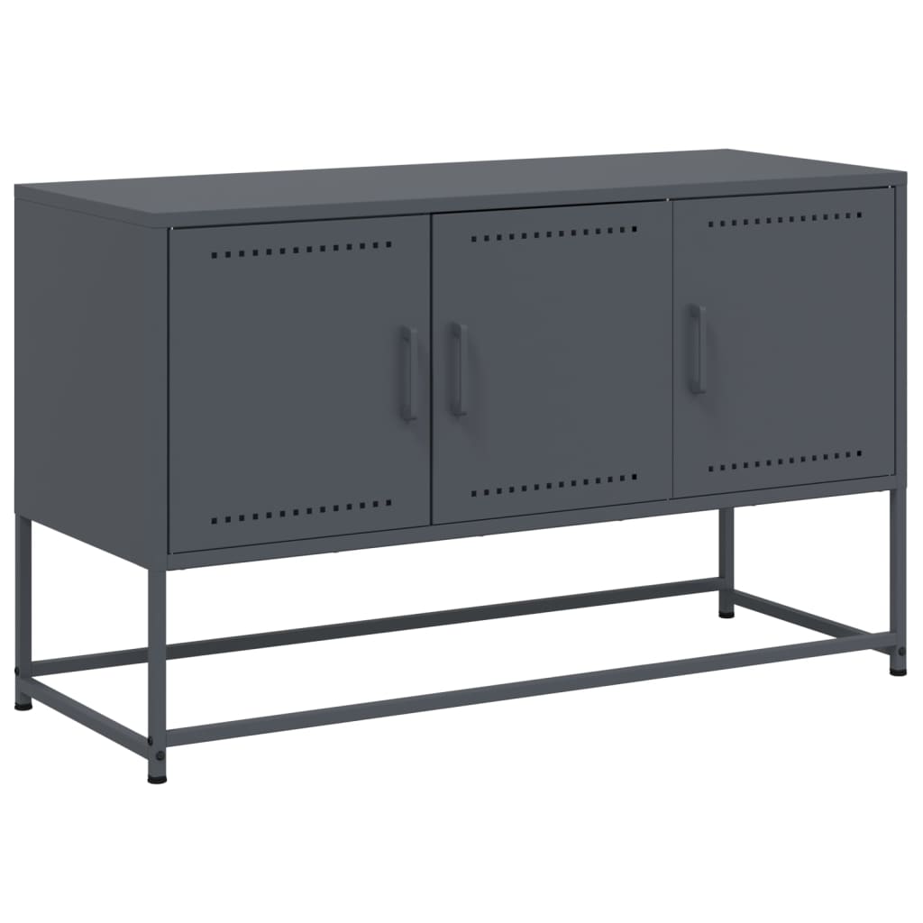 Mobile TV-Credenza TV-Console TV Antracite 100,5x39x60,5 cm in Acciaio 487585