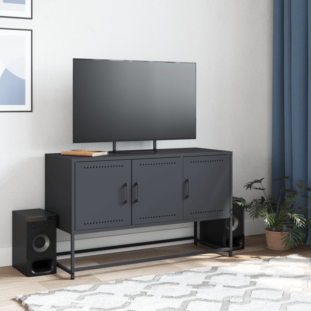 Mobile TV-Credenza TV-Console TV Antracite 100,5x39x60,5 cm in Acciaio 487585