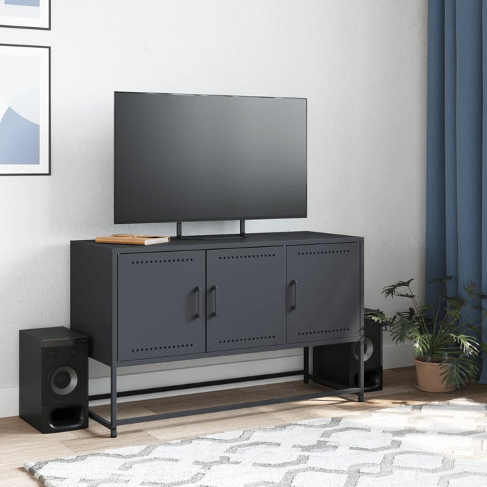 Mobile TV-Credenza TV-Console TV Antracite 100,5x39x60,5 cm in Acciaio 487585