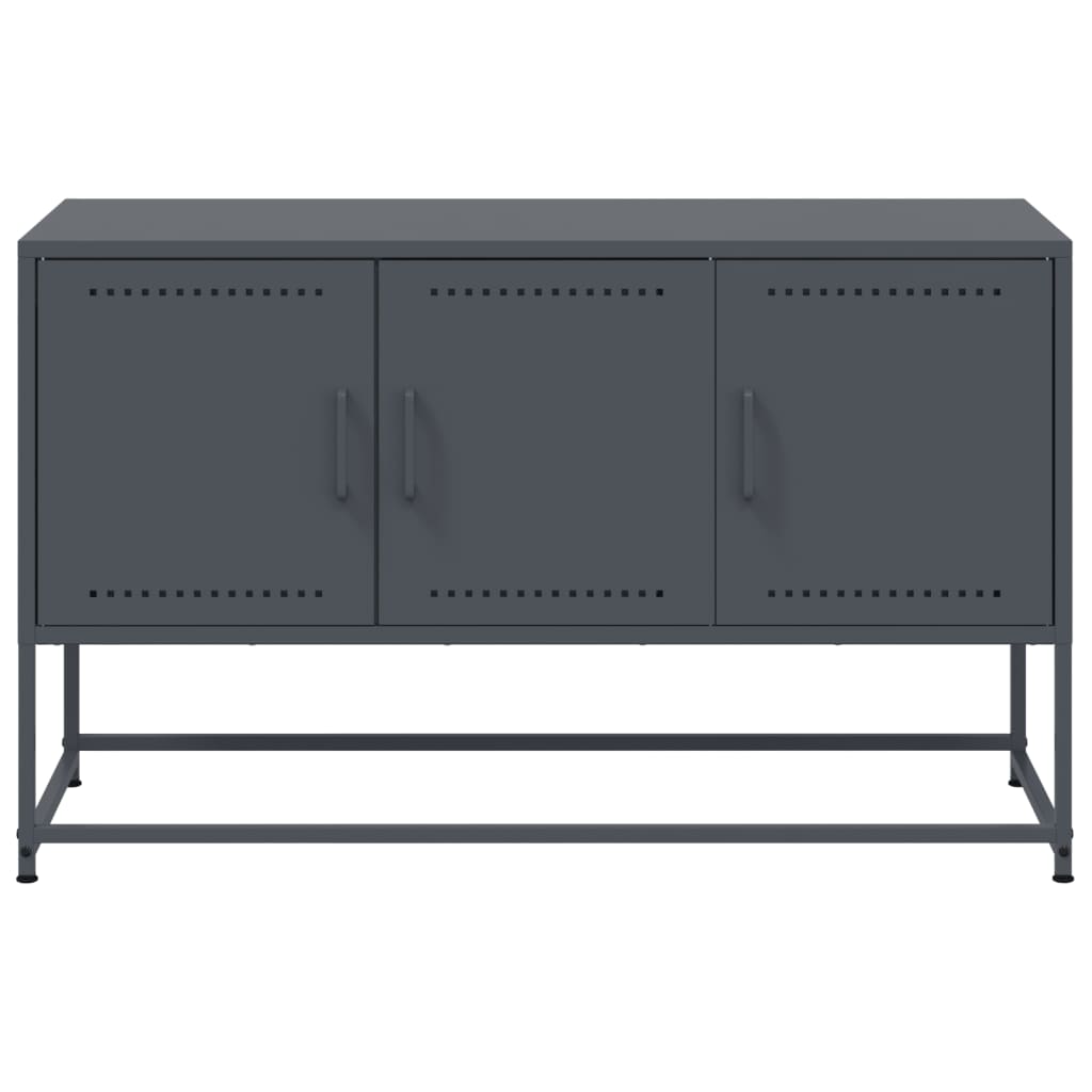 Mobile TV-Credenza TV-Console TV Antracite 100,5x39x60,5 cm in Acciaio 487585