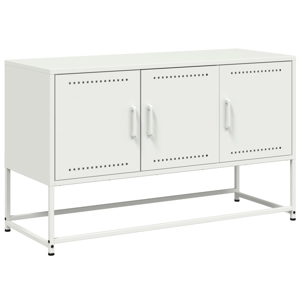 Mobile TV-Credenza TV-Console TV Bianco 100,5x39x60,5 cm in Acciaio 816294