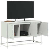 Mobile TV-Credenza TV-Console TV Bianco 100,5x39x60,5 cm in Acciaio 816294