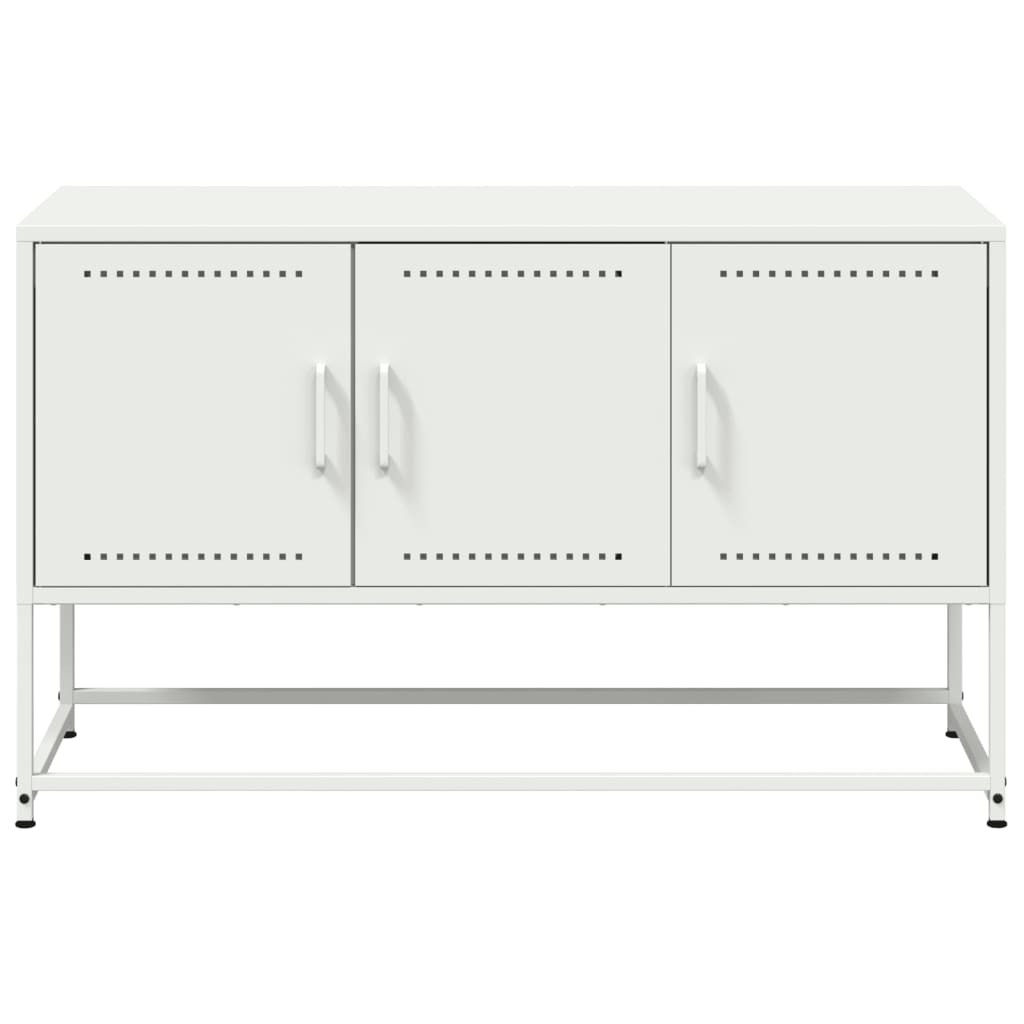 Mobile TV-Credenza TV-Console TV Bianco 100,5x39x60,5 cm in Acciaio 816294