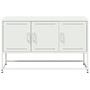 Mobile TV-Credenza TV-Console TV Bianco 100,5x39x60,5 cm in Acciaio 816294