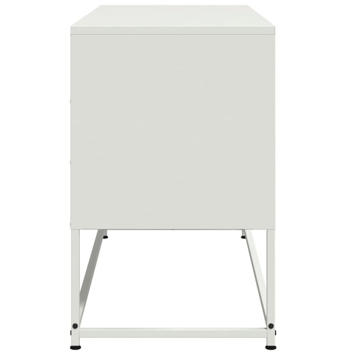 Mobile TV-Credenza TV-Console TV Bianco 100,5x39x60,5 cm in Acciaio 816294