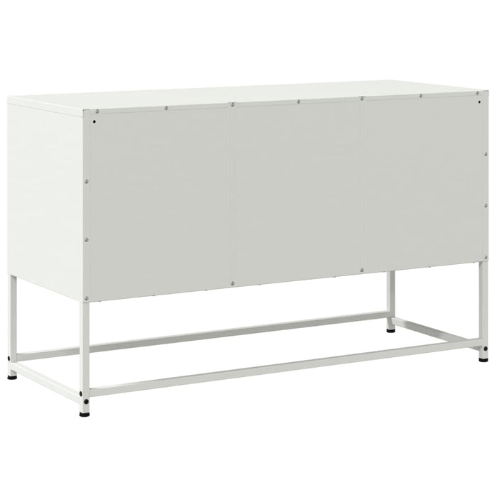 Mobile TV-Credenza TV-Console TV Bianco 100,5x39x60,5 cm in Acciaio 816294