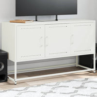 Mobile TV-Credenza TV-Console TV Bianco 100,5x39x60,5 cm in Acciaio 816294