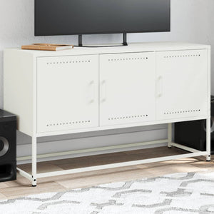 Mobile TV-Credenza TV-Console TV Bianco 100,5x39x60,5 cm in Acciaio 816294