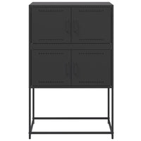 Credenza Nera 68,5x38,5x107 cm in Acciaio 846482