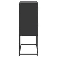 Credenza Nera 68,5x38,5x107 cm in Acciaio 846482