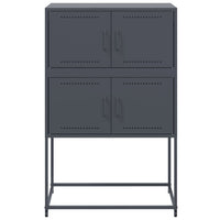 Credenza-Buffet-Armadio da cucina Antracite 68,5x38,5x107 cm in Acciaio 347337