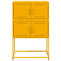Credenza-Buffet-Armadio da cucina Giallo Senape 68,5x38,5x107 cm in Acciaio 765925