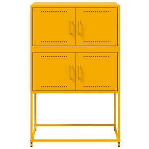 Credenza-Buffet-Armadio da cucina Giallo Senape 68,5x38,5x107 cm in Acciaio 765925
