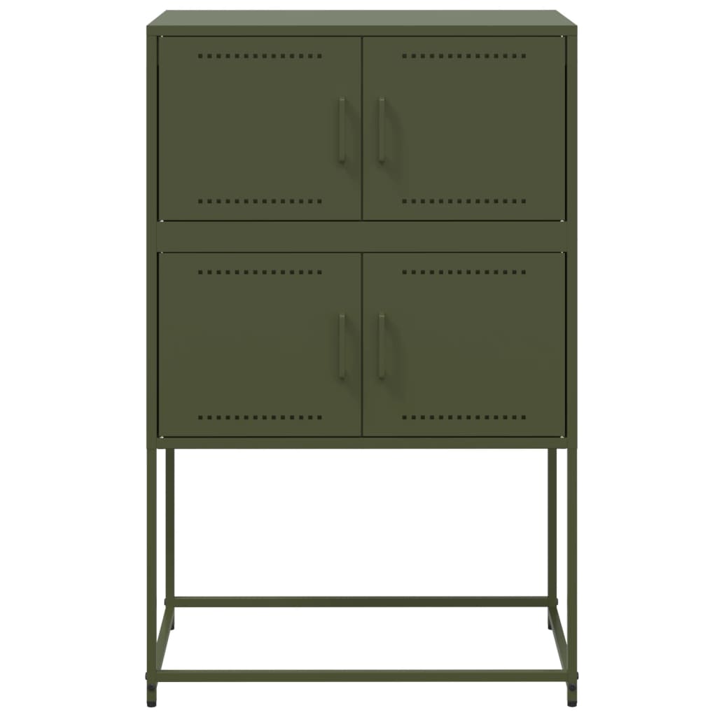 Credenza Verde Oliva 68,5x38,5x107 cm in Acciaio 846486