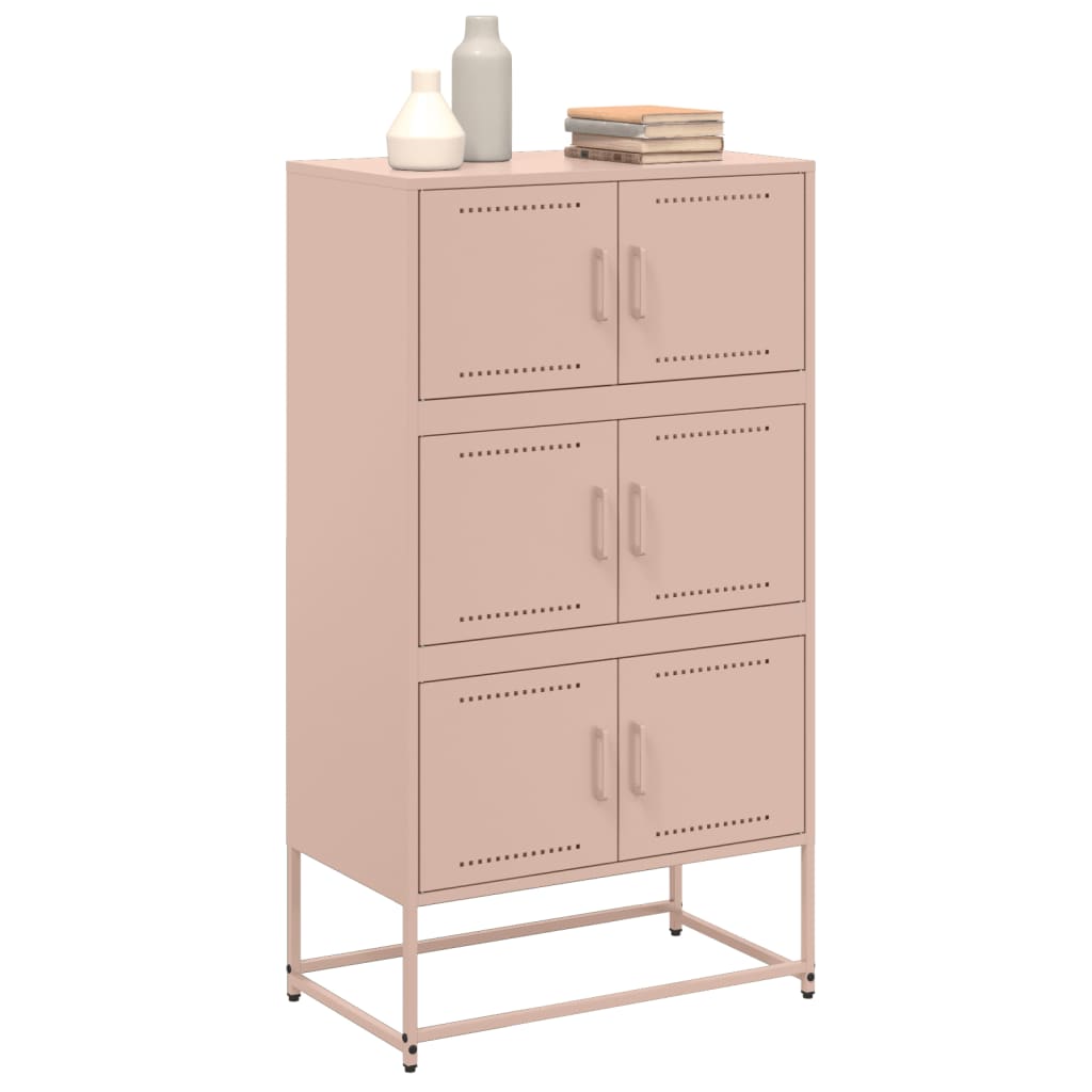Credenza Rosa 68,5x38,5x123,5 in Acciaio 846489