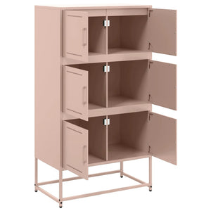 Credenza Rosa 68,5x38,5x123,5 in Acciaio 846489