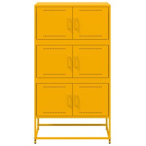 Credenza Giallo Senape 68,5x38,5x123,5 cm in Acciaio 846491