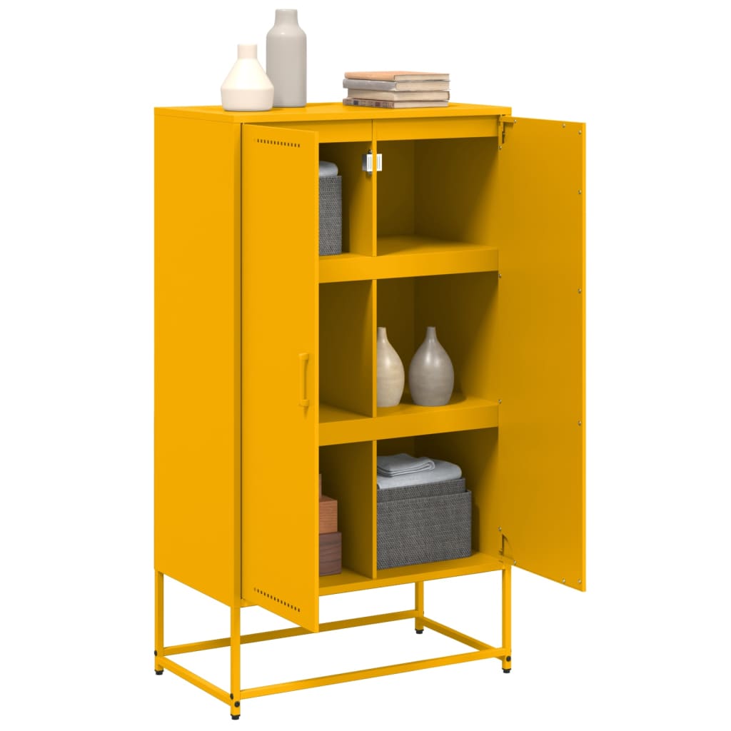Credenza Giallo Senape 68,5x38,5x123,5 cm in Acciaio 846497
