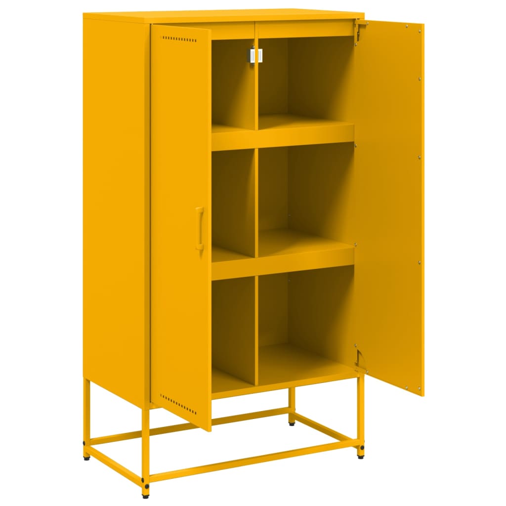 Credenza Giallo Senape 68,5x38,5x123,5 cm in Acciaio 846497
