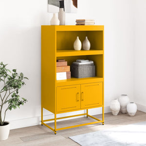 Credenza Giallo Senape 68,5x38,5x123,5 cm in Acciaio 846503