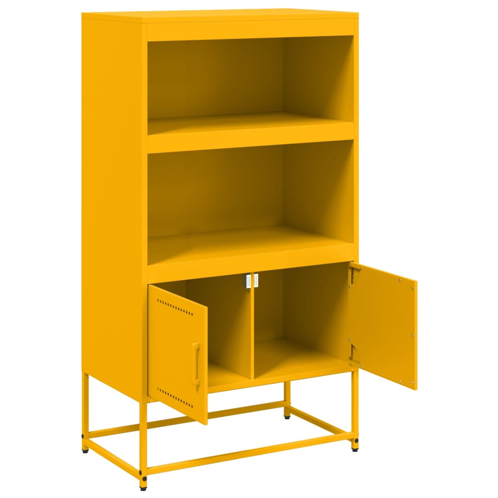 Credenza Giallo Senape 68,5x38,5x123,5 cm in Acciaio 846503