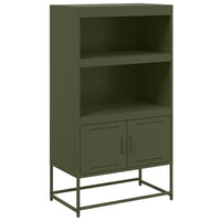 vidaXL Credenza Verde Oliva 68,5x38,5x123,5 cm in Acciaio