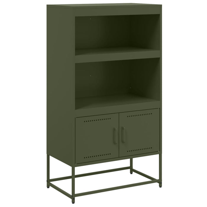 vidaXL Credenza Verde Oliva 68,5x38,5x123,5 cm in Acciaio