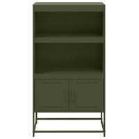 vidaXL Credenza Verde Oliva 68,5x38,5x123,5 cm in Acciaio