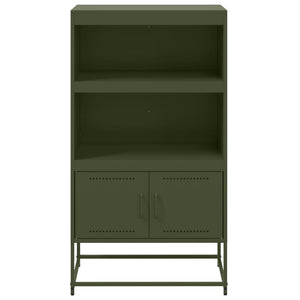 vidaXL Credenza Verde Oliva 68,5x38,5x123,5 cm in Acciaio
