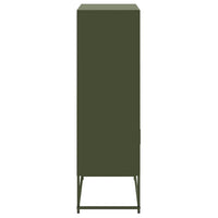 vidaXL Credenza Verde Oliva 68,5x38,5x123,5 cm in Acciaio